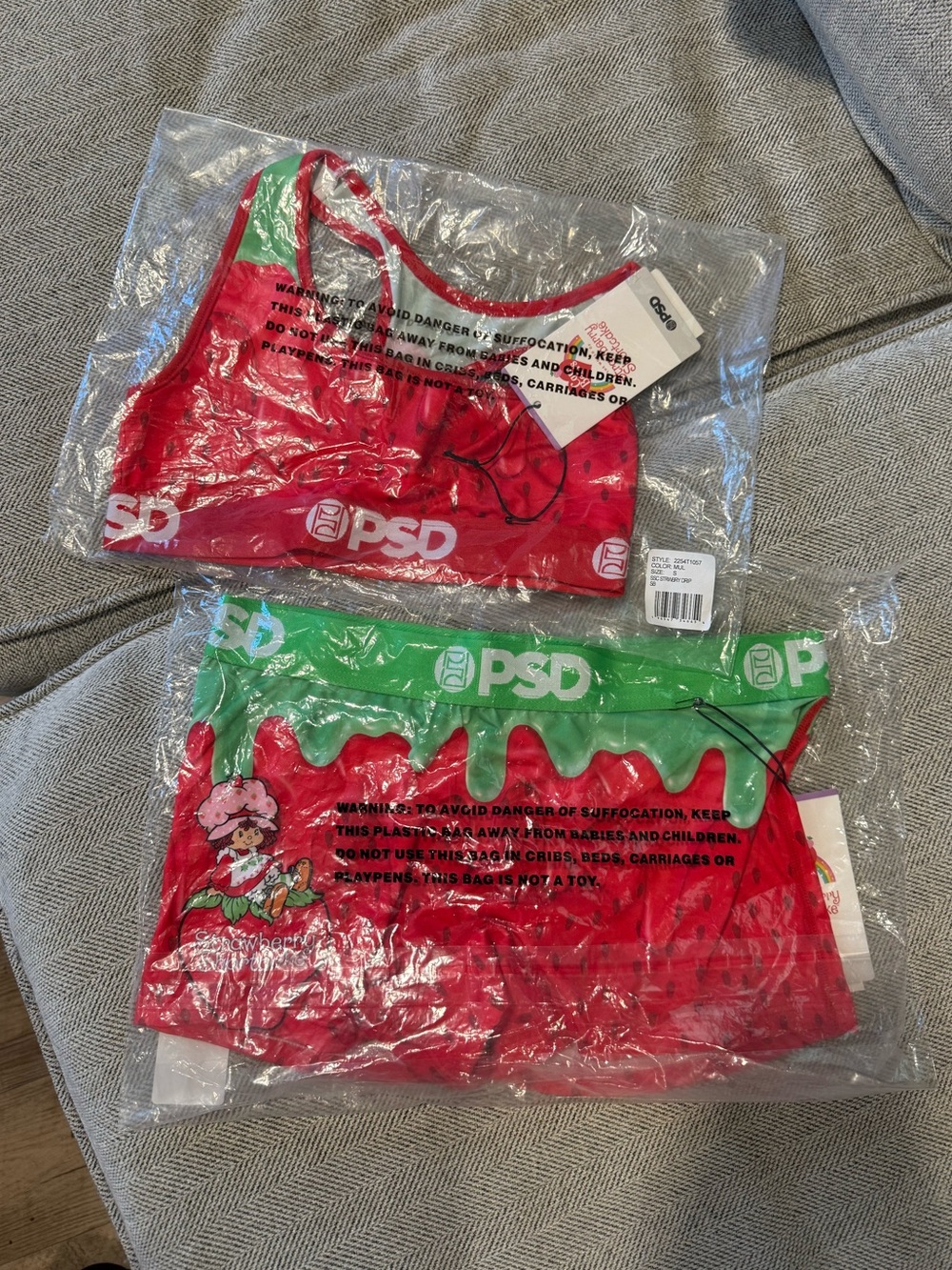 PSD Strawberry Shortcake Bra & Boxer Brief Seg